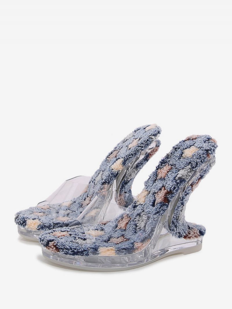 Transparente Pc-keilsandalen Für Damen - Grau