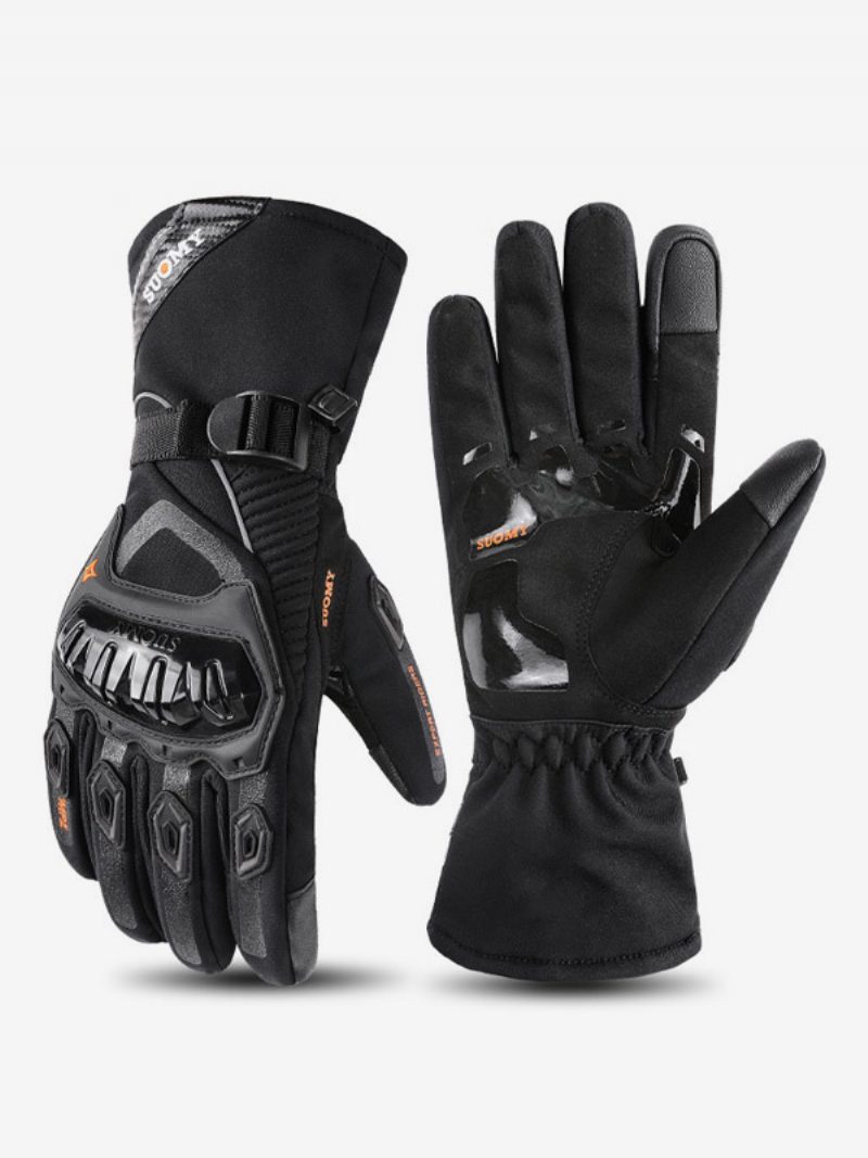 Handschuhe Aus Polyester-baumwoll-mischgewebe Für Herren Rennsport Radfahren Klettern Wandern - Schwarz