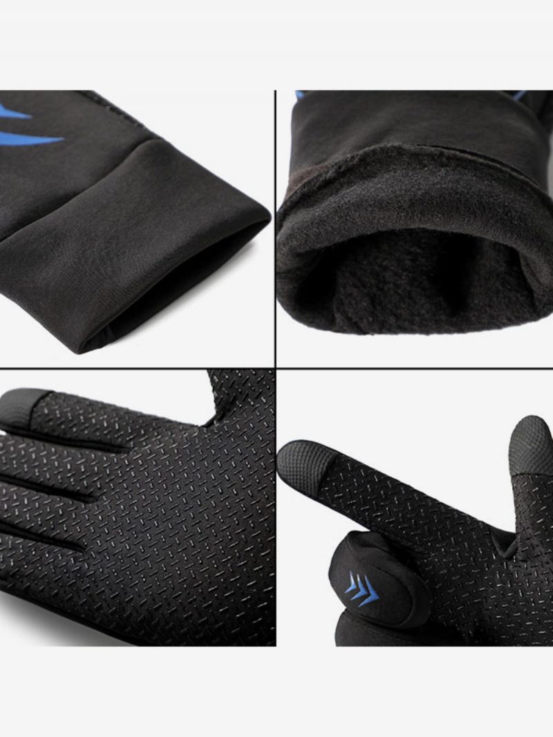 Handschuhe Für Herren Aus Sportlichem Polyester - Blau