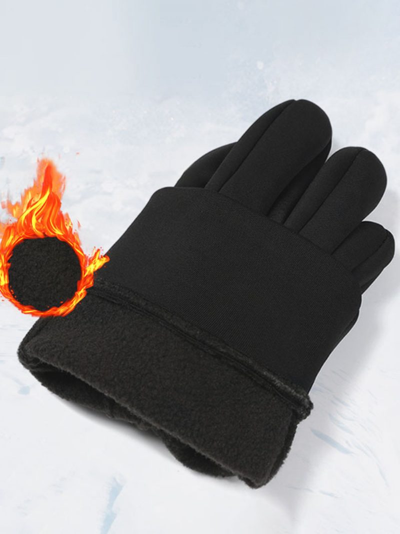 Handschuhe Für Herren Farbblock-polyester - Schwarz