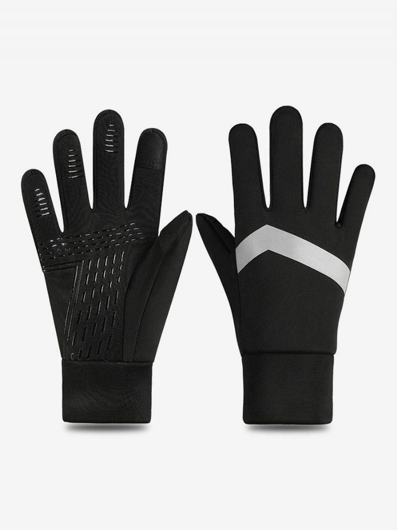 Handschuhe Für Herren Farbblock-polyester - Schwarz