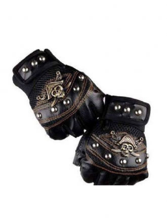 Herrenhandschuhe Chic Skull Polyester Schwarze Handschuhe