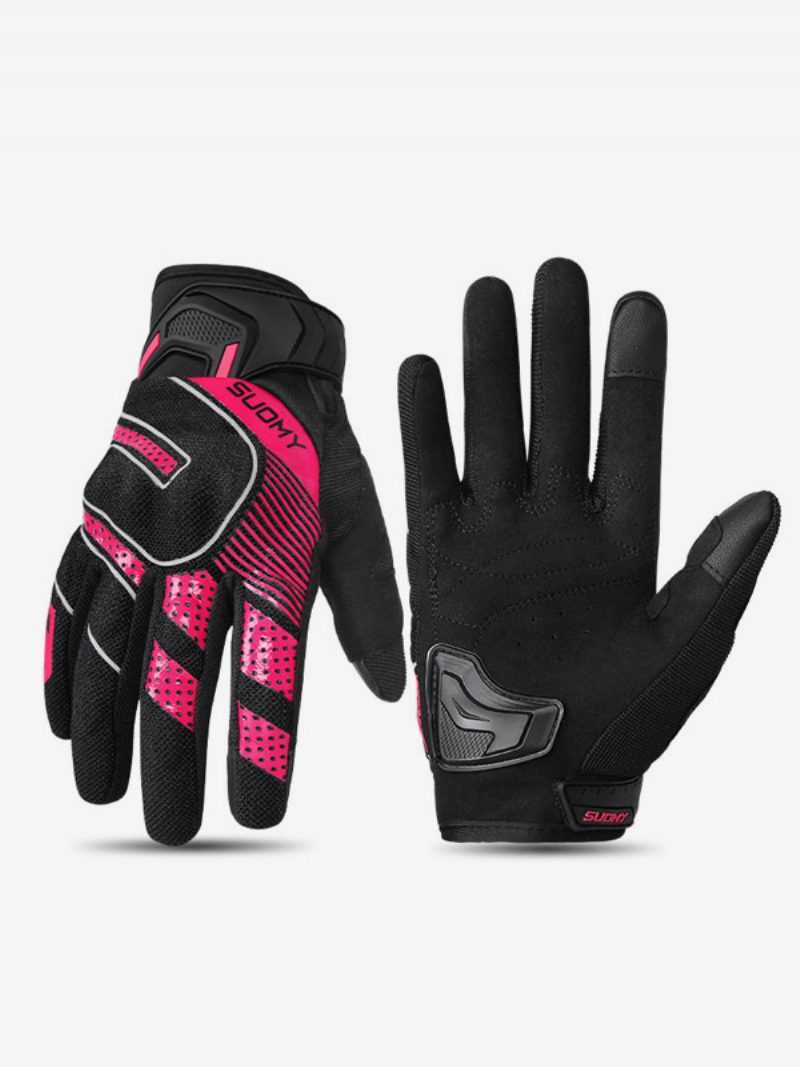 Motorrad-reithandschuhe Nachtreflektierend Rennrad Klettern Wandern Handschuhe Winter Warme Ausrüstung - Rosa