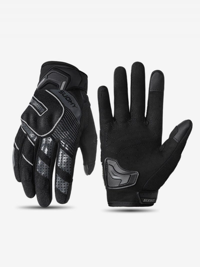 Motorrad-reithandschuhe Nachtreflektierend Rennrad Klettern Wandern Handschuhe Winter Warme Ausrüstung - Schwarz