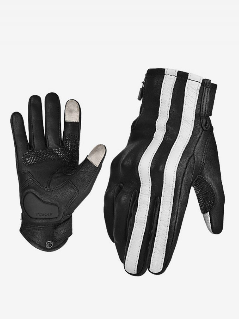 Motorrad-reithandschuhe Rennsport Radfahren Klettern Wandern Handschuhe Winter Warm Wasserdicht Winddicht Touchscreen-handschuhe - Schwarz