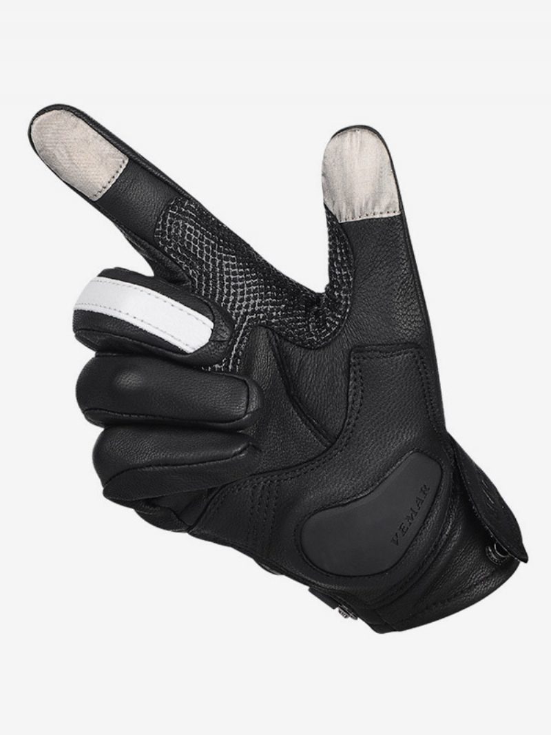 Motorrad-reithandschuhe Rennsport Radfahren Klettern Wandern Handschuhe Winter Warm Wasserdicht Winddicht Touchscreen-handschuhe - Schwarz