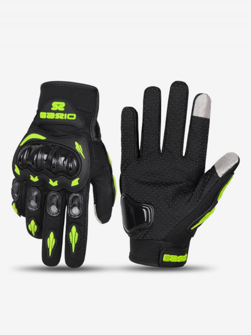 Offroad-motorrad-anti-fall-anti-rutsch-atmungsaktive Reiten-mountainbike-sommer-rennmotorrad-vollfingerhandschuhe - Grün