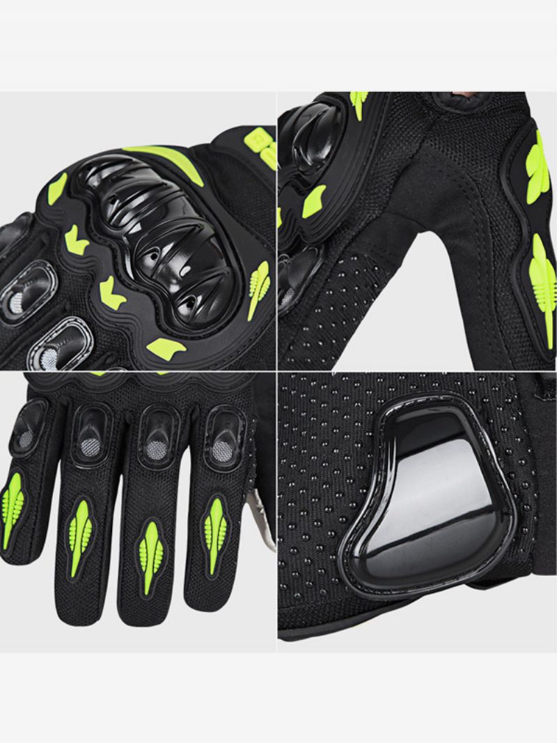 Offroad-motorrad-anti-fall-anti-rutsch-atmungsaktive Reiten-mountainbike-sommer-rennmotorrad-vollfingerhandschuhe - Grün