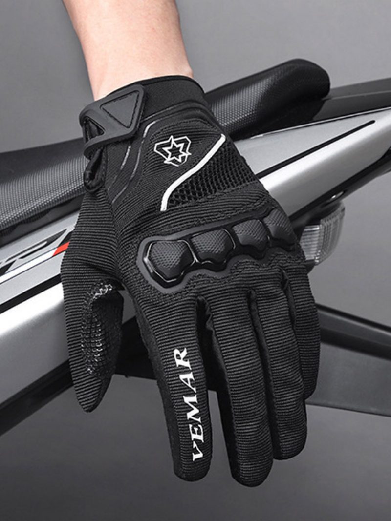 Touchscreen-radfahren Rennradfahren Klettern Wanderhandschuhe Vollfinger-herren-mountainbike-handschuhe Langfinger-anti-rutsch-ausrüstung - Schwarz