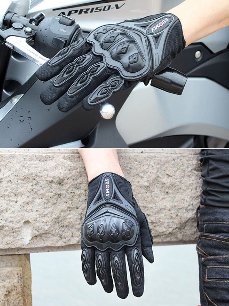 Winter Wasserdichte Motorradhandschuhe Touchscreen-reithandschuhe Warme Winddichte Rennrad-kletter-wanderhandschuhe - Schwarz