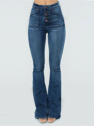 Bootcut-jeans Für Damen Mittelhohe Frühlings-flare-hose 2024