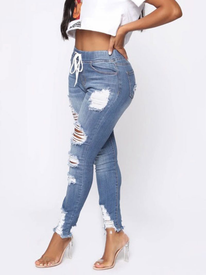 Damen-jeans Lässige Baumwollhose - Helles Himmelblau