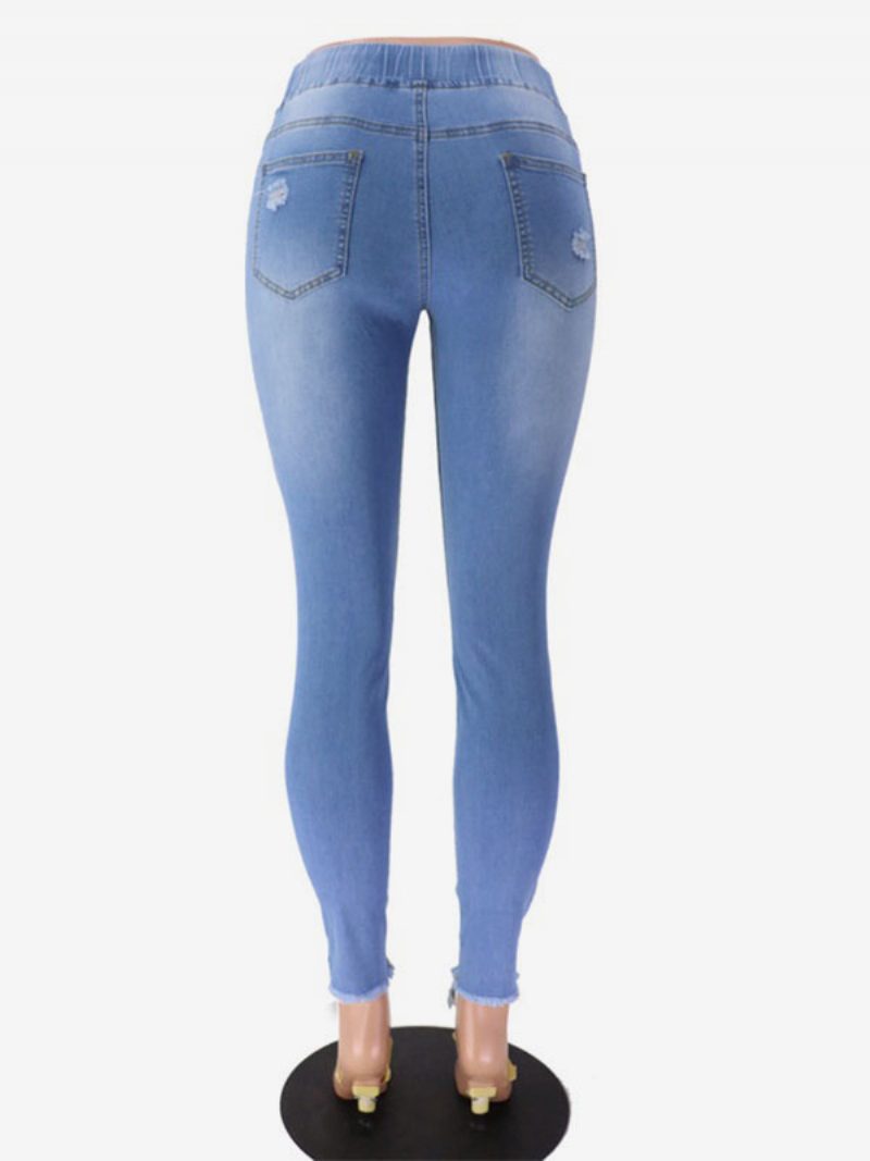 Damen-jeans Lässige Baumwollhose - Helles Himmelblau