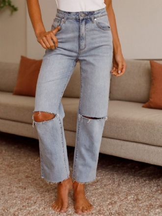 Damen-jeans Schick Baumwolle Mit Erhöhter Taille