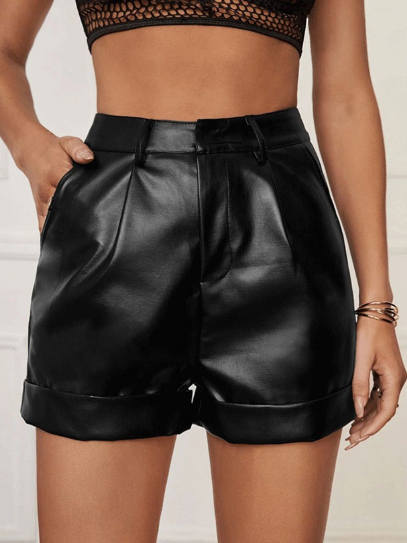 Damen-shorts Klassische Pu-shorts