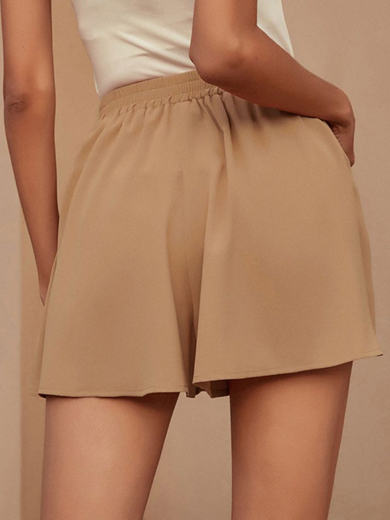 Shorts Für Damen Geknotete Freizeithose - Kamel