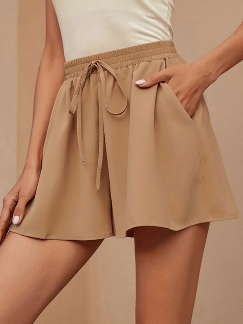 Shorts Für Damen Geknotete Freizeithose - Kamel