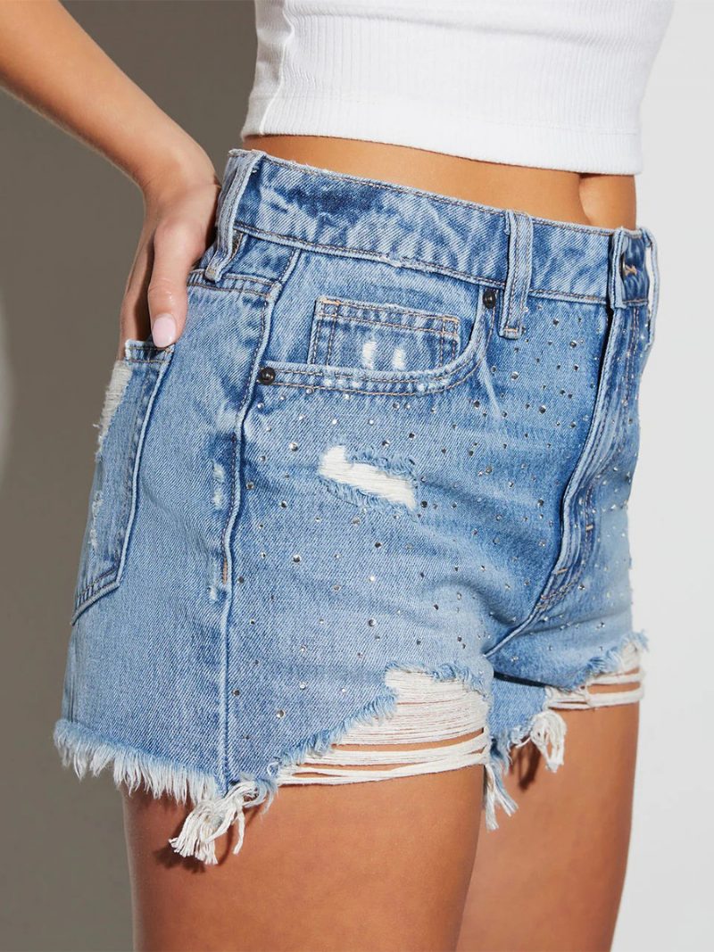 Shorts Für Damen Lässig - Helles Himmelblau