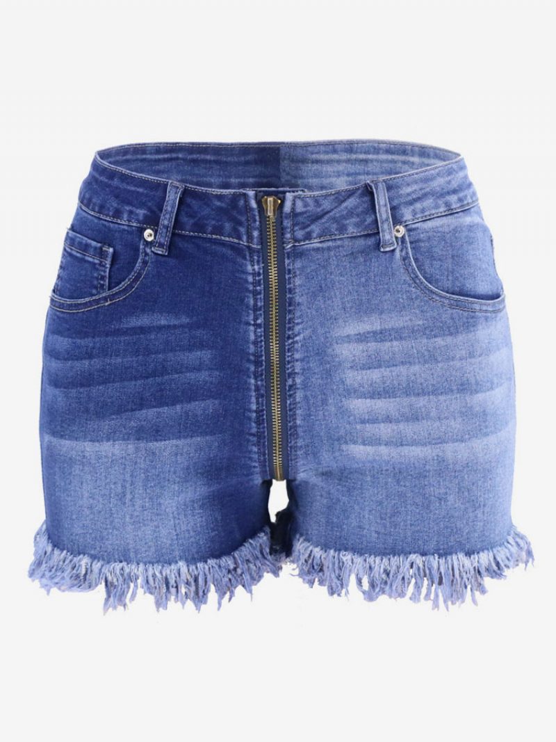 Shorts Für Damen Lässige Baumwollmischung - Helles Himmelblau