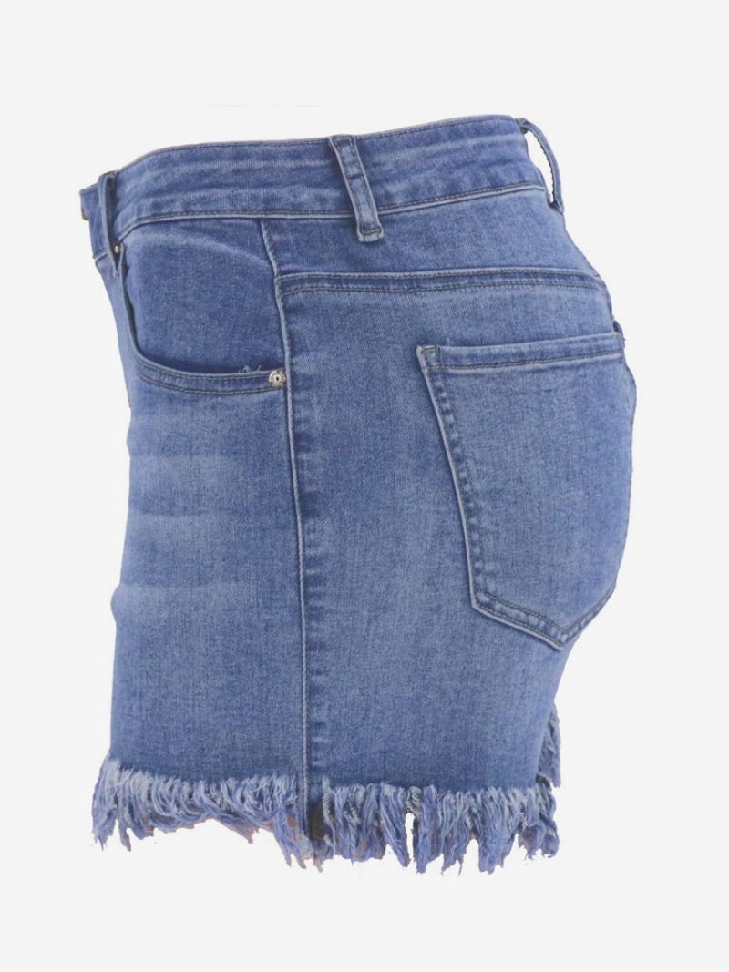 Shorts Für Damen Lässige Baumwollmischung - Helles Himmelblau