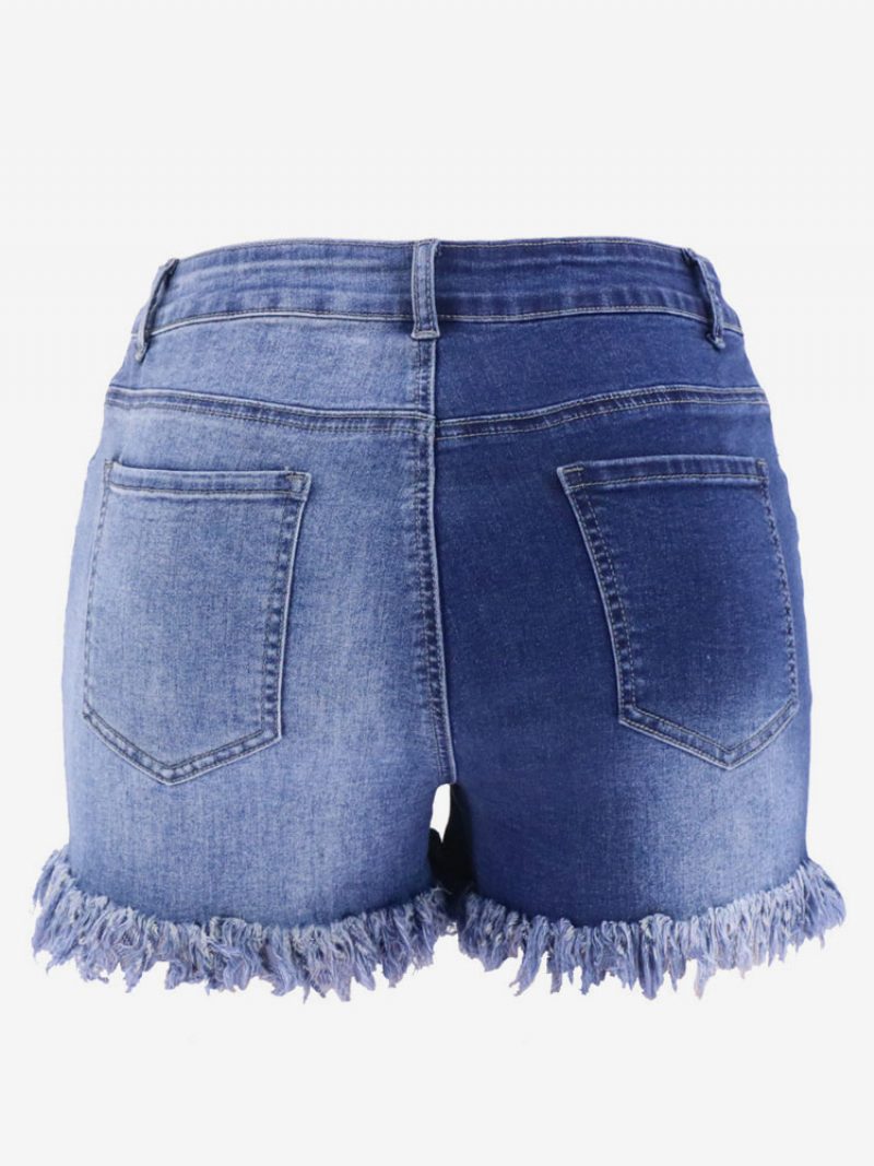 Shorts Für Damen Lässige Baumwollmischung - Helles Himmelblau