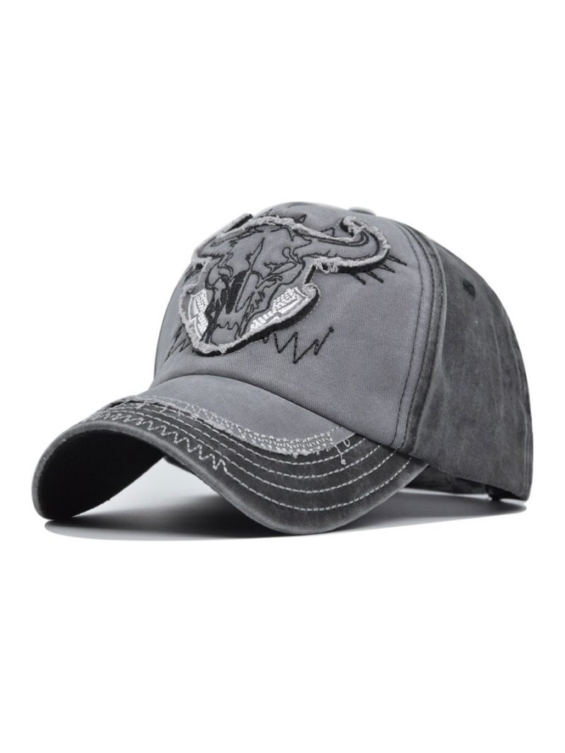 Herren-cap Lässig Animal-print Bestickt Polyester Gelbe Hüte - Grau