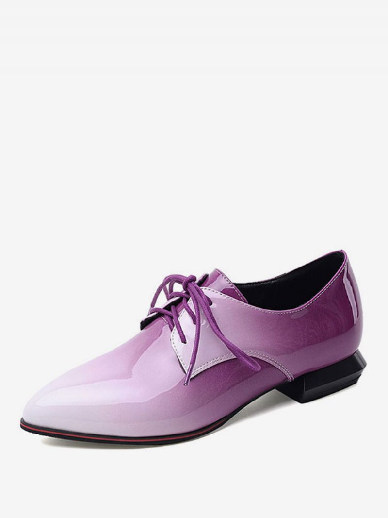 Damen-ombre-ombre-schnür-oxfords Mit Spitzer Zehenpartie - Lila