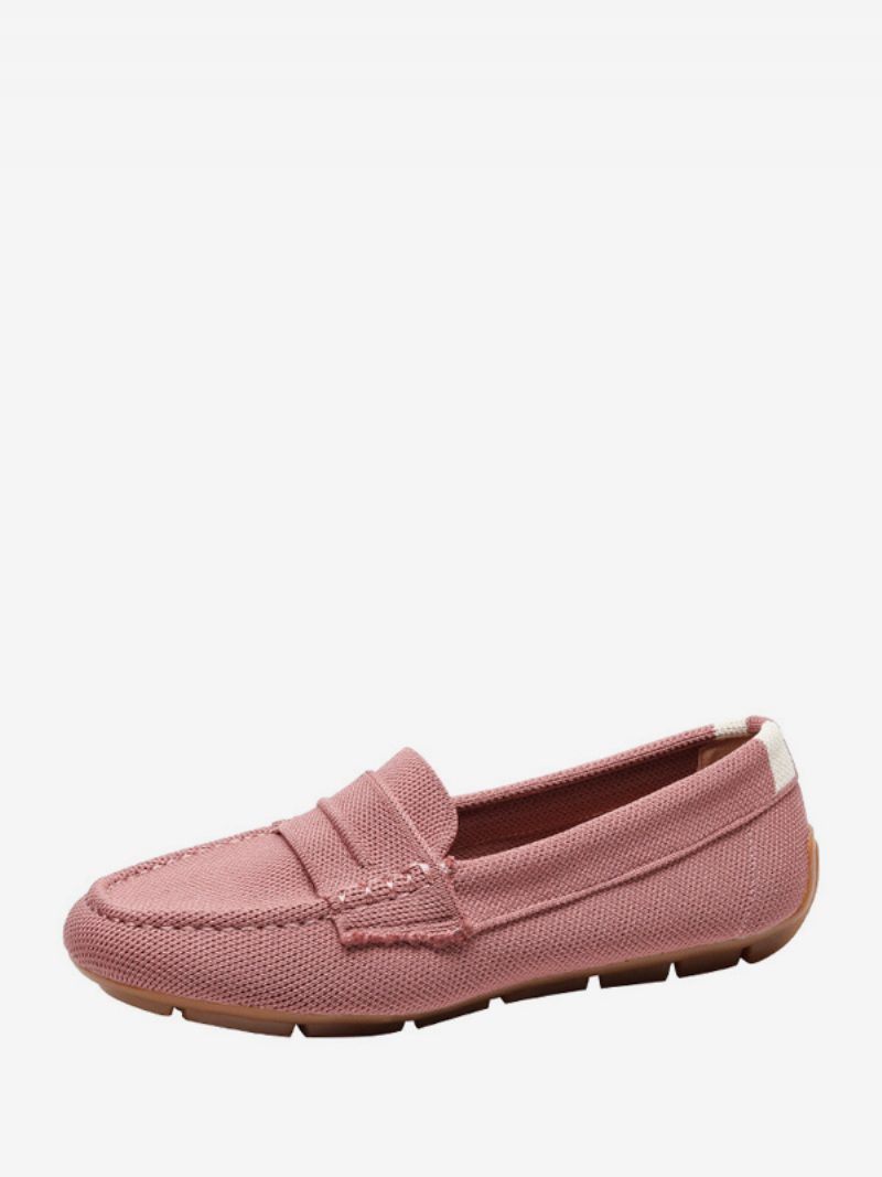 Flache Mule-slipper Für Damen Mit Runder Zehenpartie Zum Hineinschlüpfen - Rosa