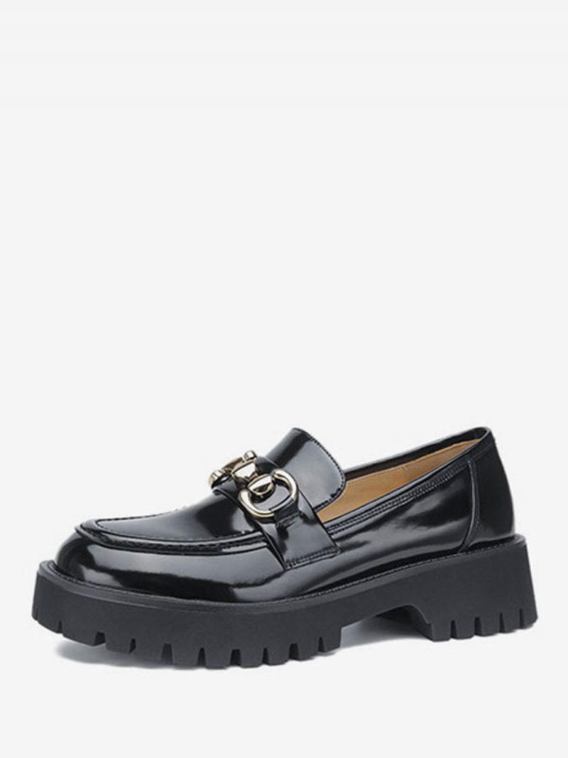 Grobe Damen-loafer Schwarz