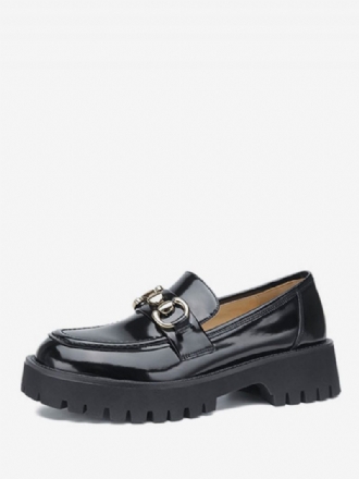 Grobe Damen-loafer Schwarz