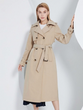 Trenchcoat Für Damen Revers Zweireihig Schick Herbst Frühling Oberbekleidung