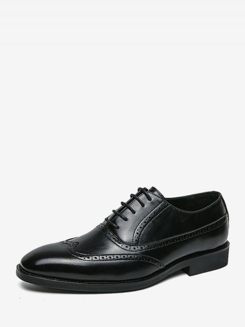 Abendschuhe Für Herren Modisch Runder Zehenriemen Verstellbar Pu-leder Oxford-schuhe Bräutigam-schuhe