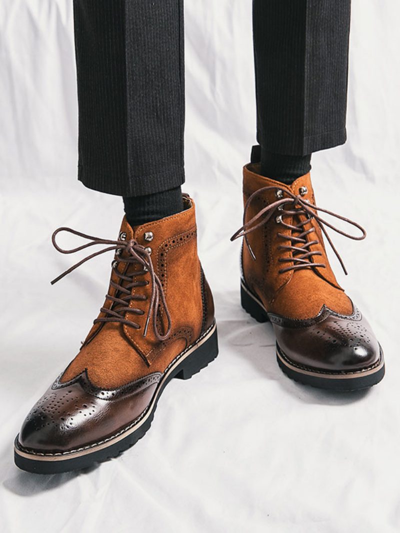 Herren-kleiderschuhe Moderne Runde Zehenriemen Verstellbare Oxford-schuhe Aus Pu-leder - Kaffeebraun