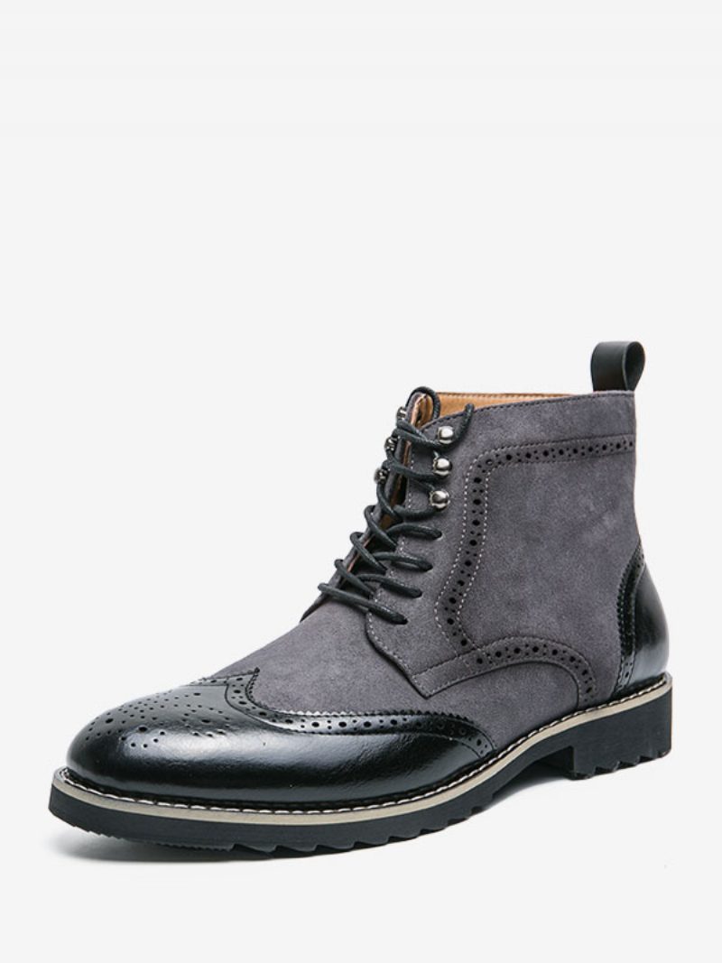 Herren-kleiderschuhe Moderne Runde Zehenriemen Verstellbare Oxford-schuhe Aus Pu-leder - Schwarz