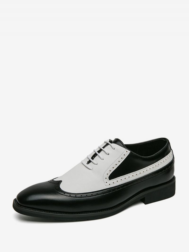 Herren-kleiderschuhe Runder Zehenriemen Verstellbar Pu-leder Oxford Abschlussball Party Hochzeit Bräutigam