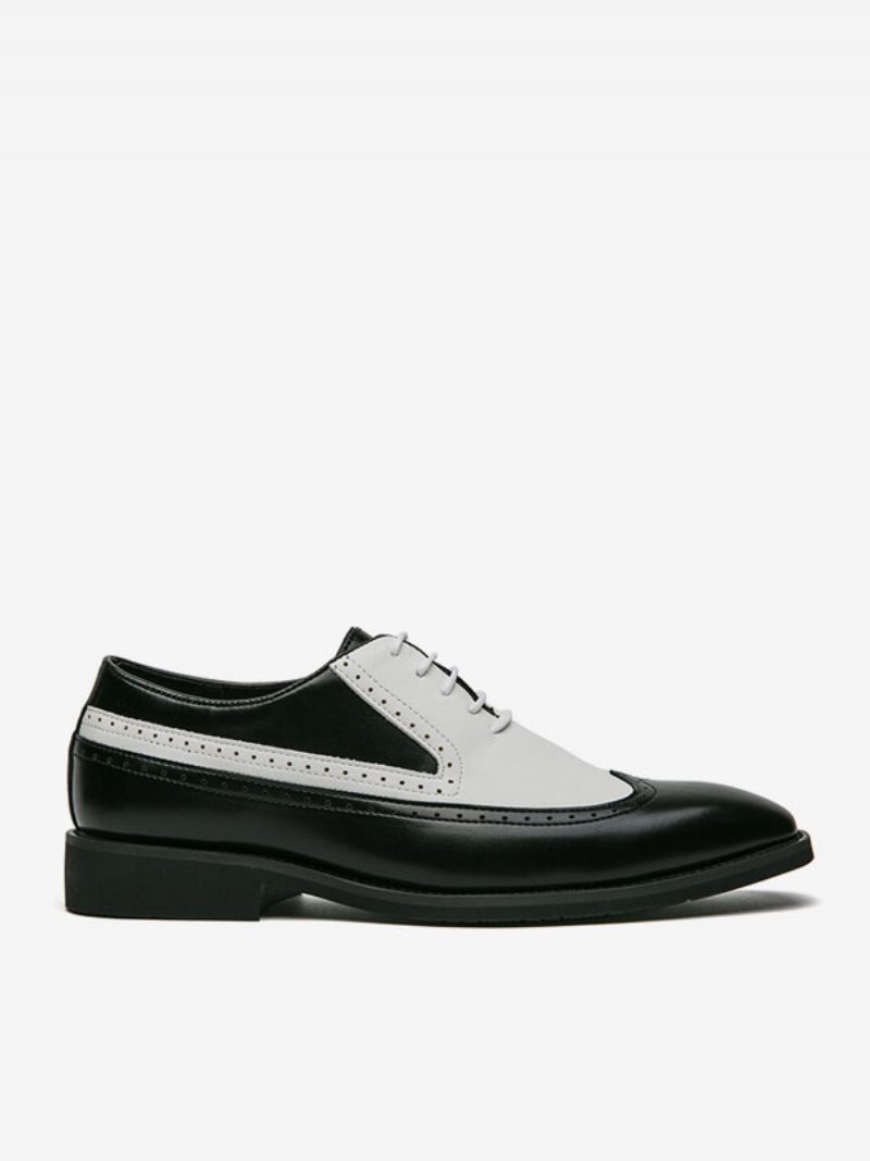 Herren-kleiderschuhe Runder Zehenriemen Verstellbar Pu-leder Oxford Abschlussball Party Hochzeit Bräutigam - Schwarz