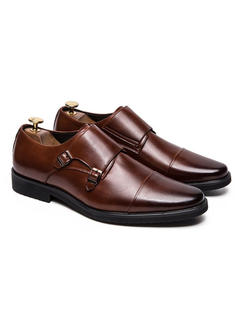 Herren-schuhe Mit Monk-riemen - Kaffeebraun