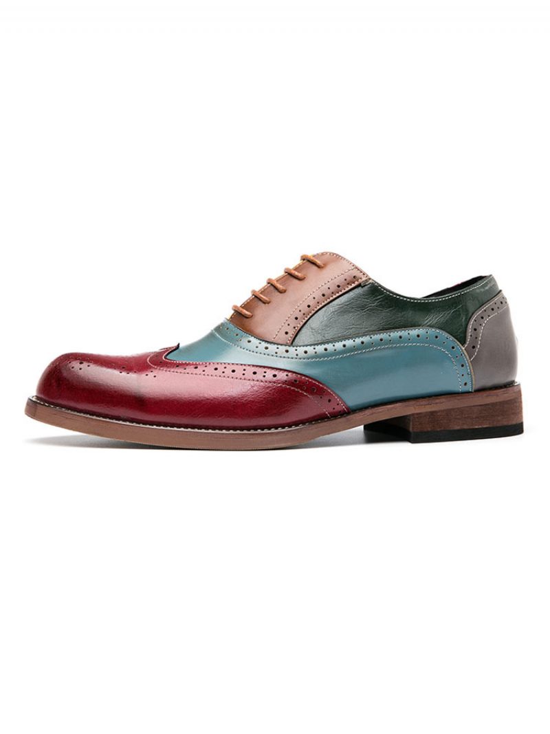 Herren Wingtip Oxford Prom Hochzeitskleidschuhe - Rot