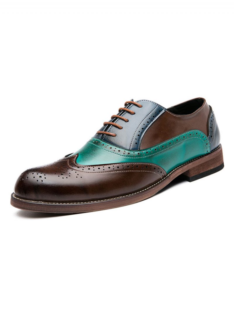 Herren Wingtip Oxford Prom Hochzeitskleidschuhe - Blau