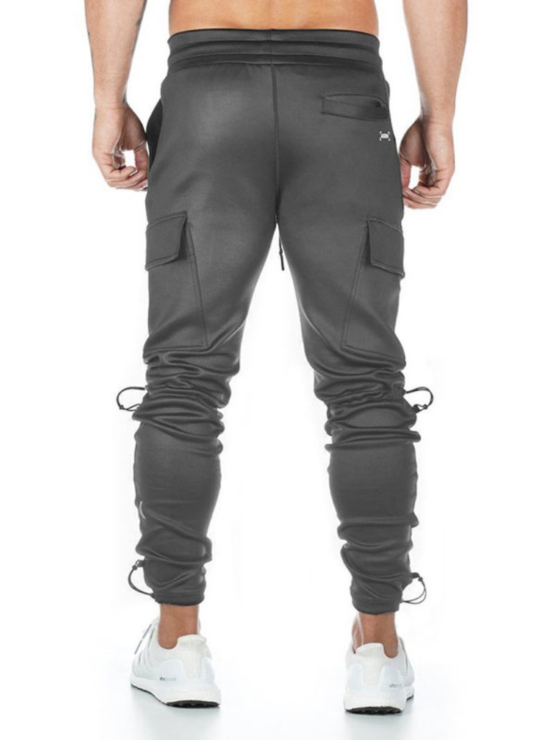 Herrenhose Schicke Schmal Zulaufende Jogginghose Schwarze Hose - Grau