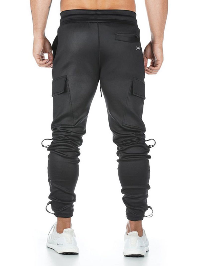 Herrenhose Schicke Schmal Zulaufende Jogginghose Schwarze Hose - Schwarz