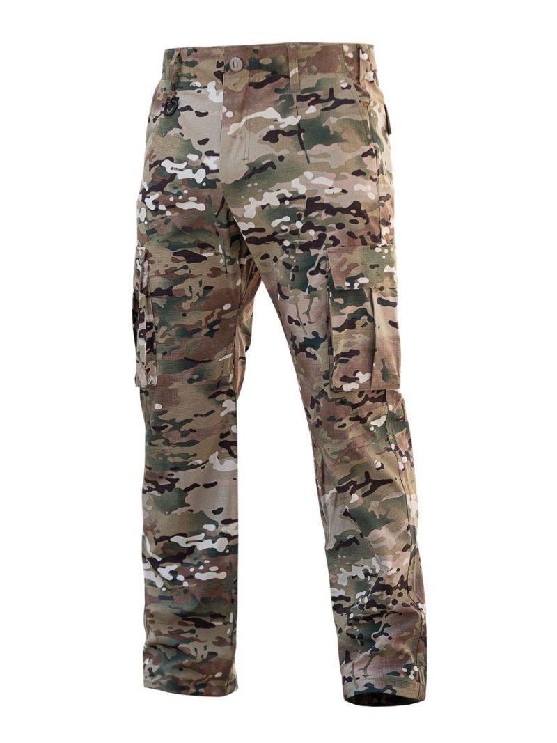 Herrenhosen Lässig Unregelmäßig Tarnung Natürliche Taille Konische Passform Jägergrüne Herrenhose - Camouflage