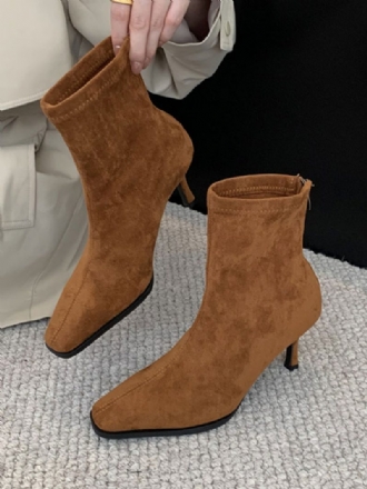 Damen-stiefeletten Mit Quadratischer Zehenpartie Und Stiletto-absatz