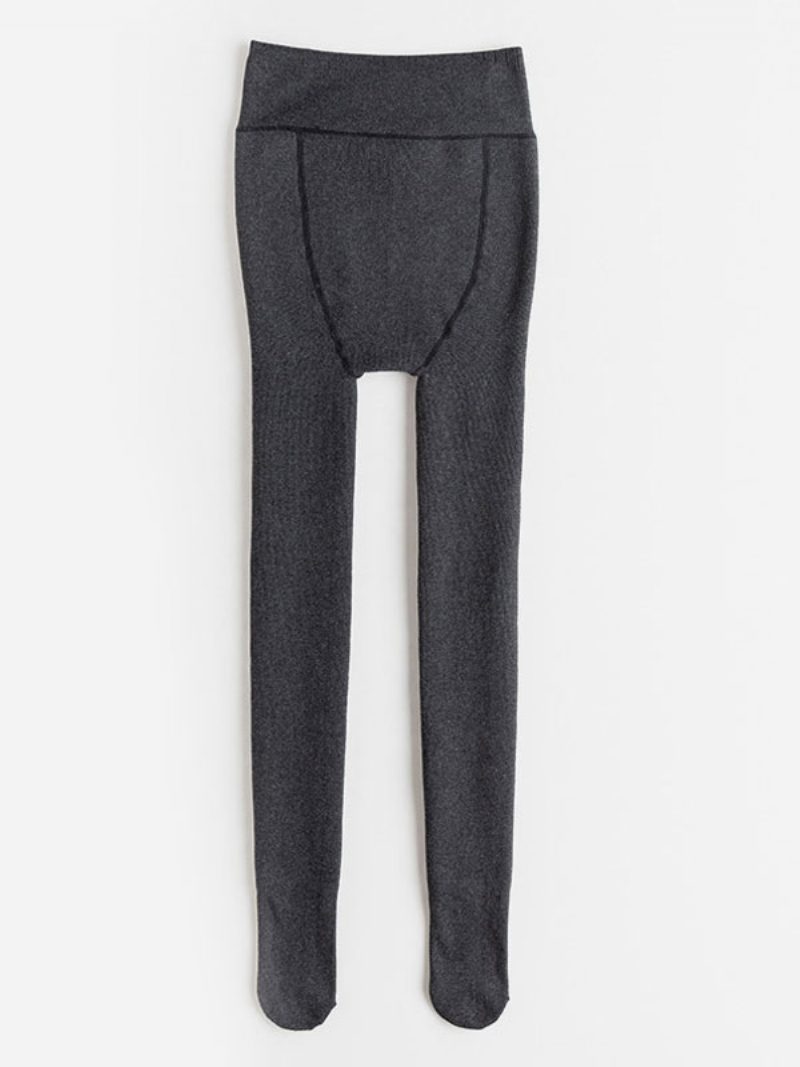 Damen-leggings Schmal 400 G Strumpfhosen Winter Warme Strümpfe - Tiefgrau