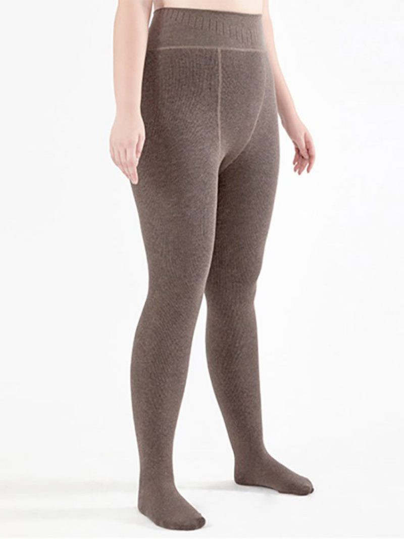 Damen-leggings Schmal 400 G Strumpfhosen Winter Warme Strümpfe - Hellbraun