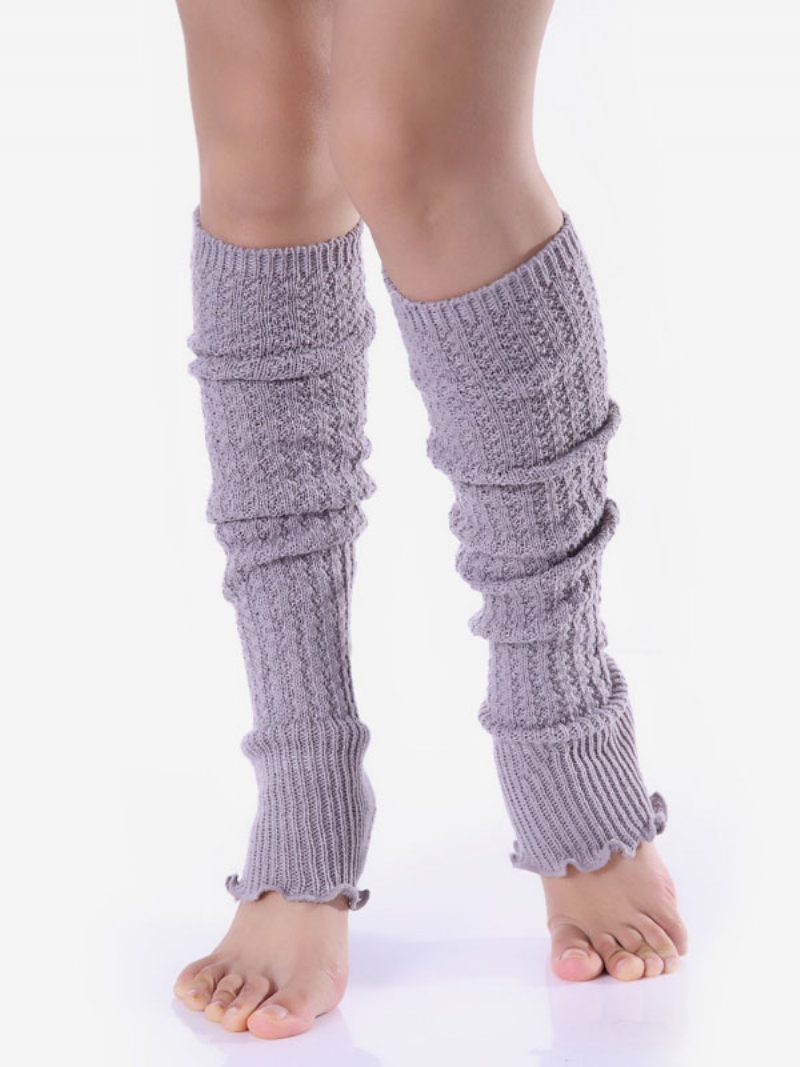 Rote Socken 1 Paar Bein Warme Damen Gestrickt Herbst Winter Winddicht Kältebeständig Stiefelmanschetten Für Yoga