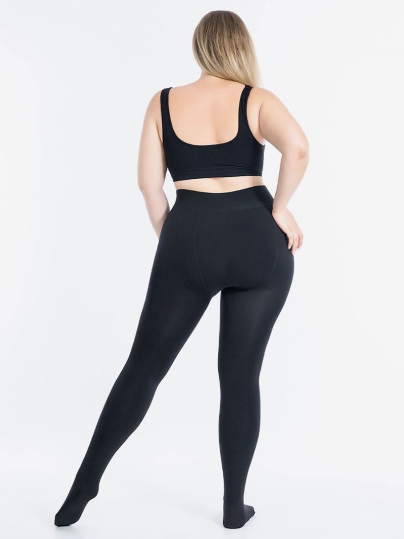 Schlankheits-leggings Für Damen Schmal 500 G Strumpfhosen Den Winter Warme Strümpfe - Schwarz