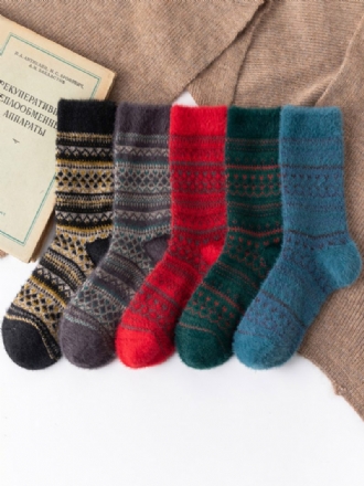 Socken Aus Baumwollmischung Aztekenmuster Weihnachtsgeschenk Warme Wintersocken