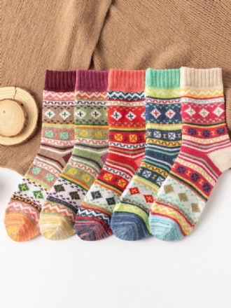 Socken Aus Khakifarbenem Poly-/baumwollgemisch Mit Farbblockmuster