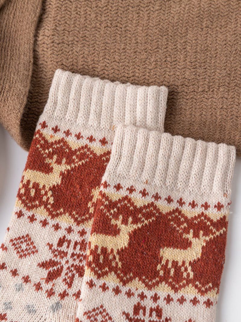 Socken Aus Rotem Wollfarbblock - Rot